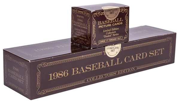 1986 Topps Tiffany Baseball Complete Set (792) with Complete Traded Set (132)